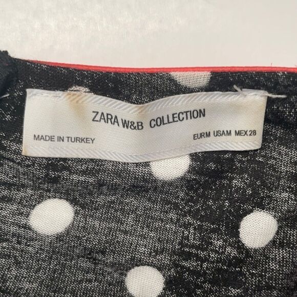ZARA W&B Collection Polka Dot Sleeveless Top Size Medium - Picture 6 of 6